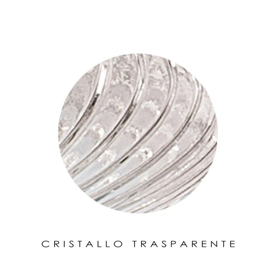 Stehlampe aus geripptem und mundgeblasenem venezianischem Glas - Dafne Viadurini