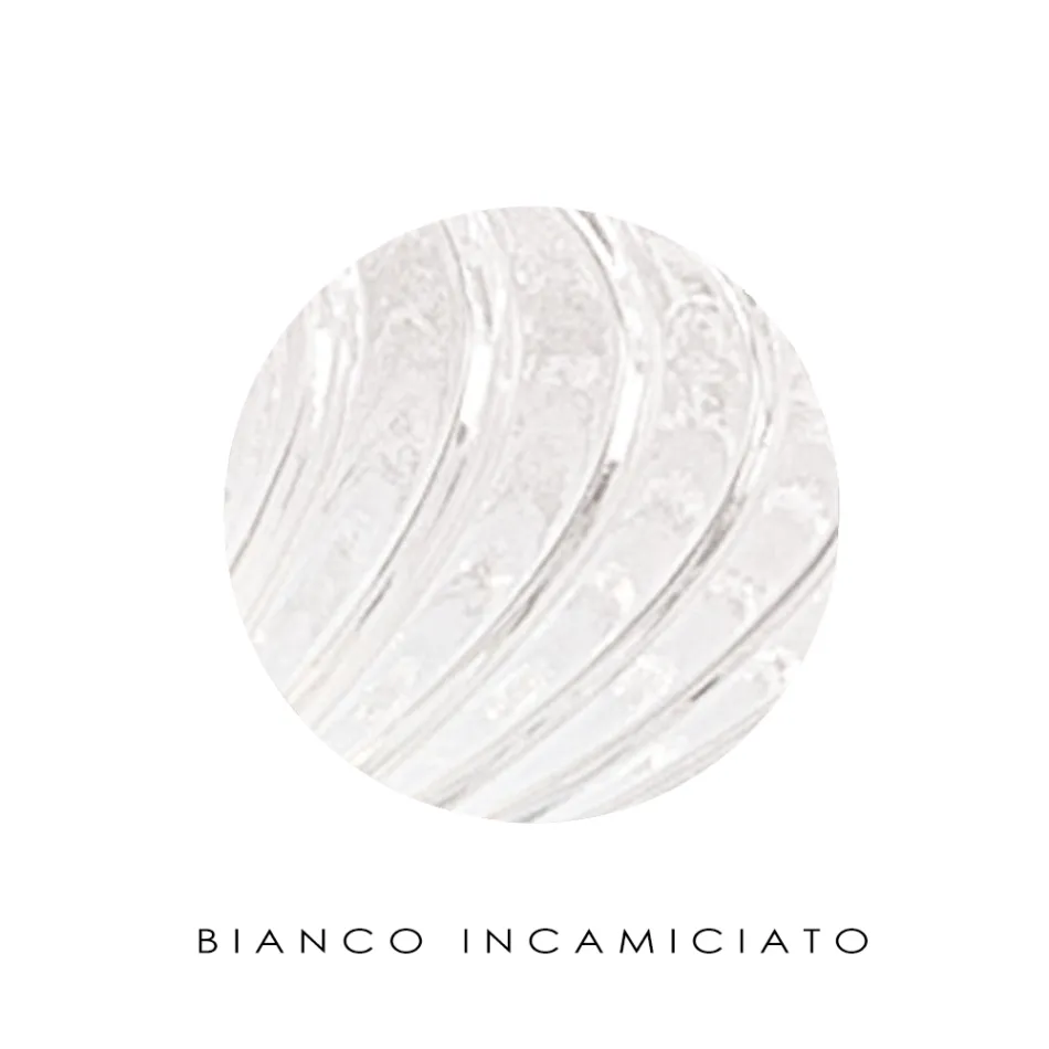 Stehlampe aus geripptem und mundgeblasenem venezianischem Glas - Dafne Viadurini