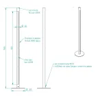Moderne Stehlampe aus Metall mit doppelter Beleuchtung Made in Italy - Roman Viadurini