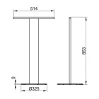 Stehender Handtuchhalter für Waschbecken aus weißem oder schwarzem Aluminium - Alcade Viadurini