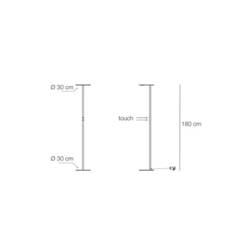 Stehlampe aus Metall mit verschiedenen Oberflächen Made in Italy - Lumi Viadurini