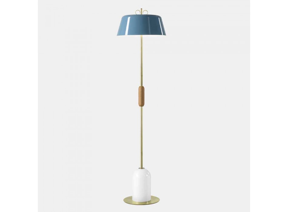 Wohnzimmer Stehlampe Farbiges Aluminium und Messing 5 Ausführungen - Bonton by Il Fanale Viadurini