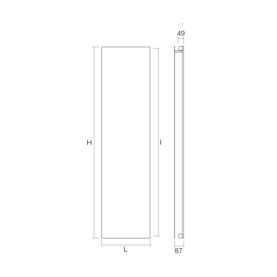 Strahlungsplatte mit gemischtem System aus Kohlenstoffstahl, hergestellt in Italien – Bigne Viadurini