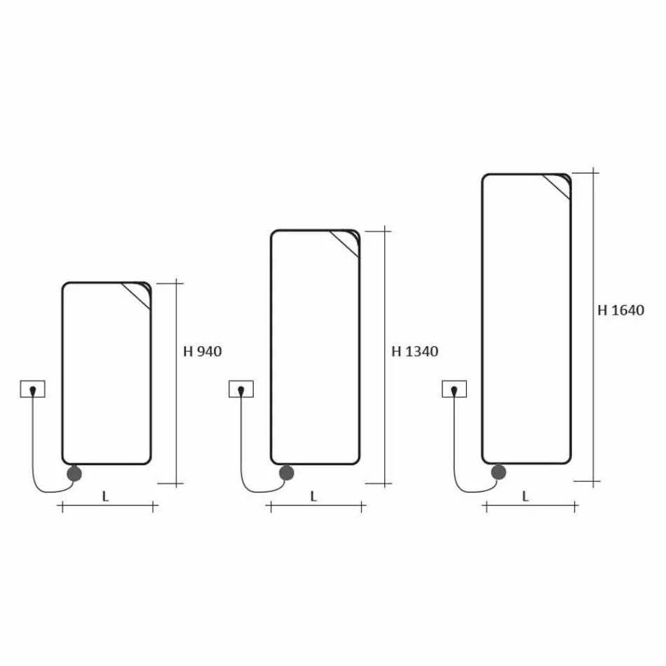 Modernes Design Elektrische Strahlungsplatte bis 1000 W - Buch Viadurini