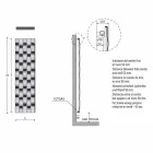 Vertikales Design 5 Bar Stahlstrahlplatte bis 1003 Watt - Fluss Viadurini