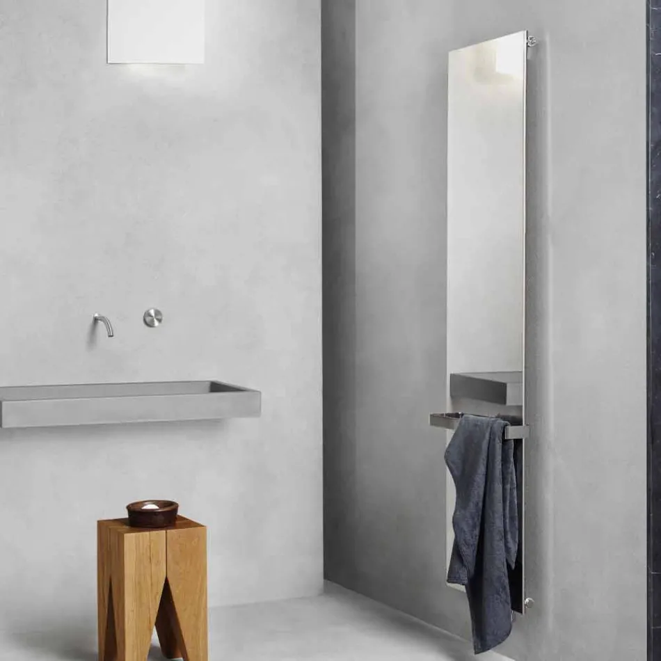 Vertikale Strahlungsplatte in Edelstahl Reflex Modernes Design bei 510 W - Eis Viadurini