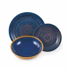 Farbige und moderne Teller 18 Stück in Steinzeug Kompletter Tischservice - Egadi Viadurini