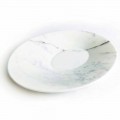 Moderne Herzplatte Platte aus weißem Carrara-Marmor Made in Italy - Miccio