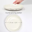 Italienische Luxus weiße Porzellan Runde Servierteller - Arcimaesta Viadurini