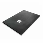 120x90 Duschwanne aus Stein-Effekt-Harz mit Stahlgitter - Domio Viadurini