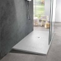 Resin Duschwanne 140x80 in modernem White Slate Effect Finish - Sommo