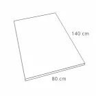 Resin Duschwanne 140x80 in modernem White Slate Effect Finish - Sommo Viadurini