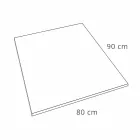 Moderne Duschwanne 90x80 in Harz-Effekt Stein und Stahl - Domio Viadurini