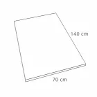 Duschwanne aus weißem Harz 140x70 mit Stahlgitter und Abfluss - Sommo Viadurini