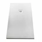 Moderne rechteckige Duschwanne 160x80 aus Stein-Effekt-Harz - Domio Viadurini