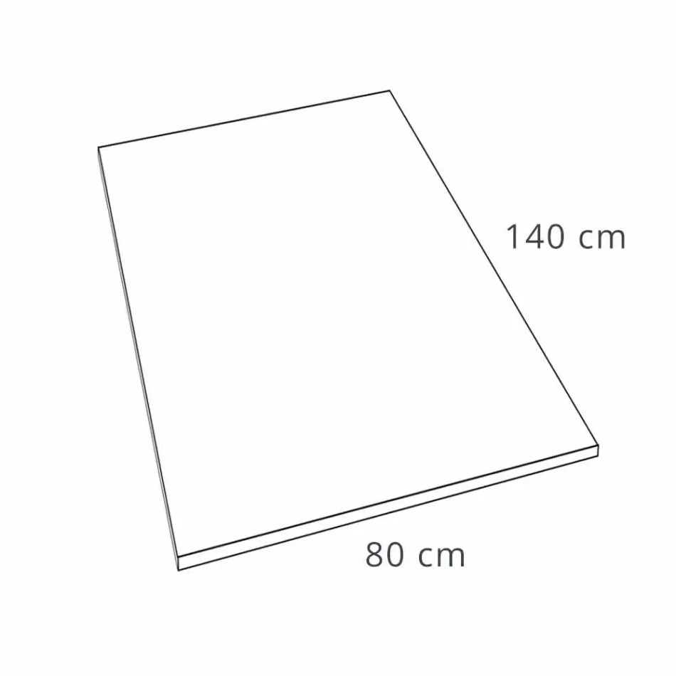Rechteckige Duschwanne 140x80 aus Harz mit Stahlgitter - Domio Viadurini