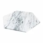 Sechseckiger Servierteller aus weißem Carrara-Marmor oder schwarzem Marquinia - Ludivine Viadurini