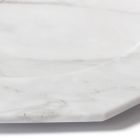 Großer Speiseteller aus satiniertem Arabescato-Marmor im italienischen Design - Rhodium Viadurini