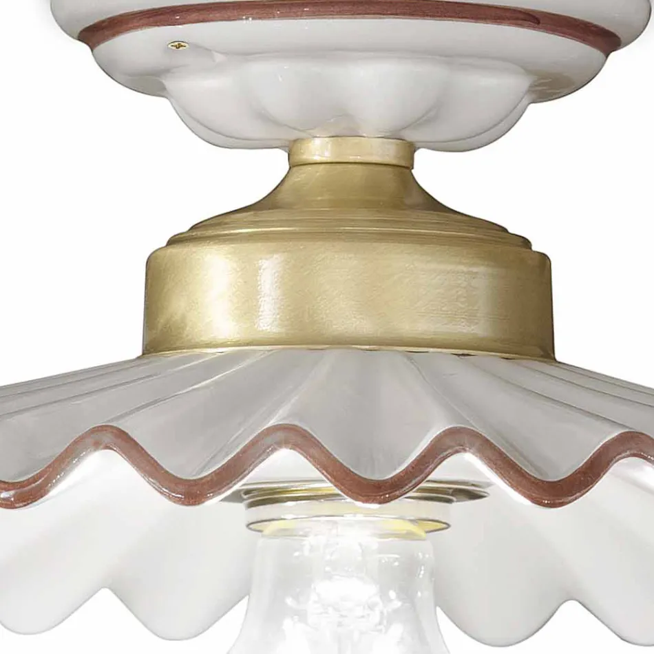 Keramik Deckenleuchte hochglänzend Ferroluce Viadurini