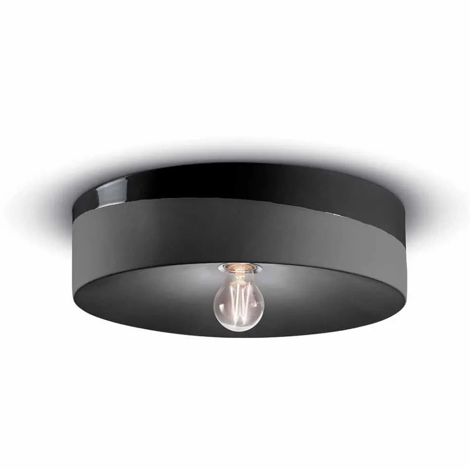 Kreisförmige Deckenleuchte aus farbiger Keramik Made in Italy - Ferroluce Pi Viadurini