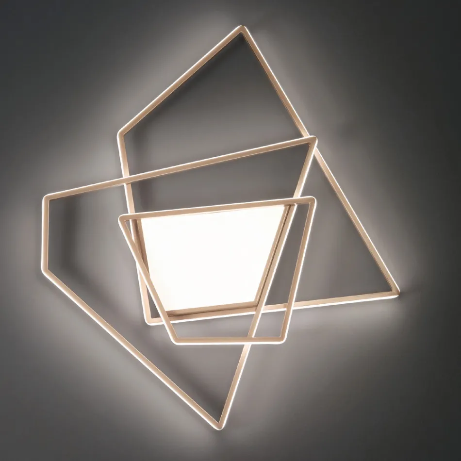 Dimmbare LED-Wandleuchte aus Gold- oder Silbermetall - Galactic Viadurini