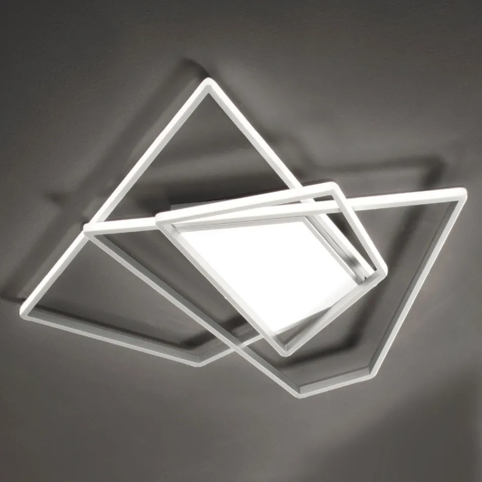 Dimmbare LED-Wandleuchte aus Gold- oder Silbermetall - Galactic Viadurini