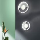 LED-Wandleuchte aus Metall mit Perimeter-Diffusor - Carmelino Viadurini