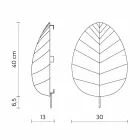 Wandleuchte in Metall und Weiß Lycra Design in 3 Dimensionen - Laub Viadurini
