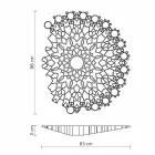 Deckenleuchte Applikation in Technopolymer Weiß oder Gold Design 2 Größen - Kathedrale Viadurini