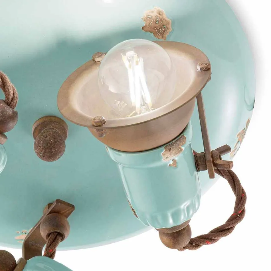 Designer Deckenleuchte mit drei Strahlern industriellen Stil Allison Ferroluce Viadurini