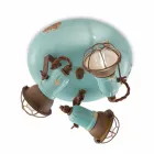 Designer Deckenleuchte mit drei Strahlern industriellen Stil Allison Ferroluce Viadurini