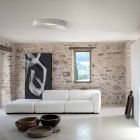 Wohnzimmer-Deckenleuchte des modernen Designs in Mattweißputz - Süßholz Viadurini