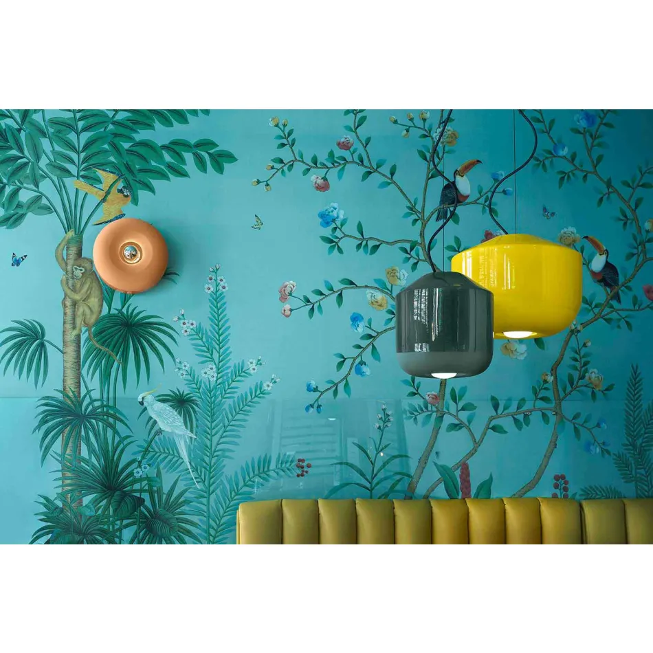 Vintage Design Deckenleuchte aus farbiger Keramik Made in Italy - Bellota Viadurini