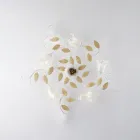 Elfenbeinfarbene, lackierte Eisen-Deckenleuchte, hergestellt in Italien, für die Inneneinrichtung - Marrakesch Viadurini