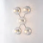 Deckenleuchte aus Eisen, hergestellt in Italien, für die Inneneinrichtung - Como Viadurini