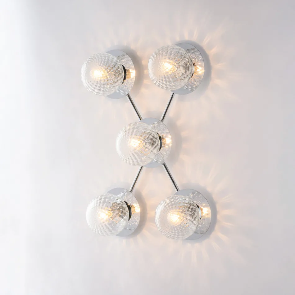 Deckenleuchte aus Eisen, hergestellt in Italien, für die Inneneinrichtung - Como Viadurini