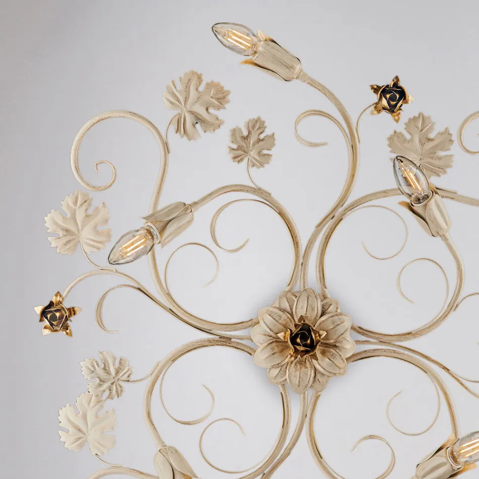 Italienische LED-Deckenleuchte aus Chrom für moderne Räume – Fiore Viadurini