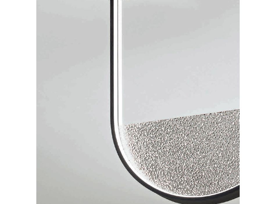 Deckenleuchte aus lackiertem Metall und abnehmbarem Einsatz aus Granulatglas – Catalpa Viadurini