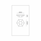 Vintage Deckenlampe aus brüniertem Messing und Glas 2 Größen - Hardcover von Il Fanale Viadurini