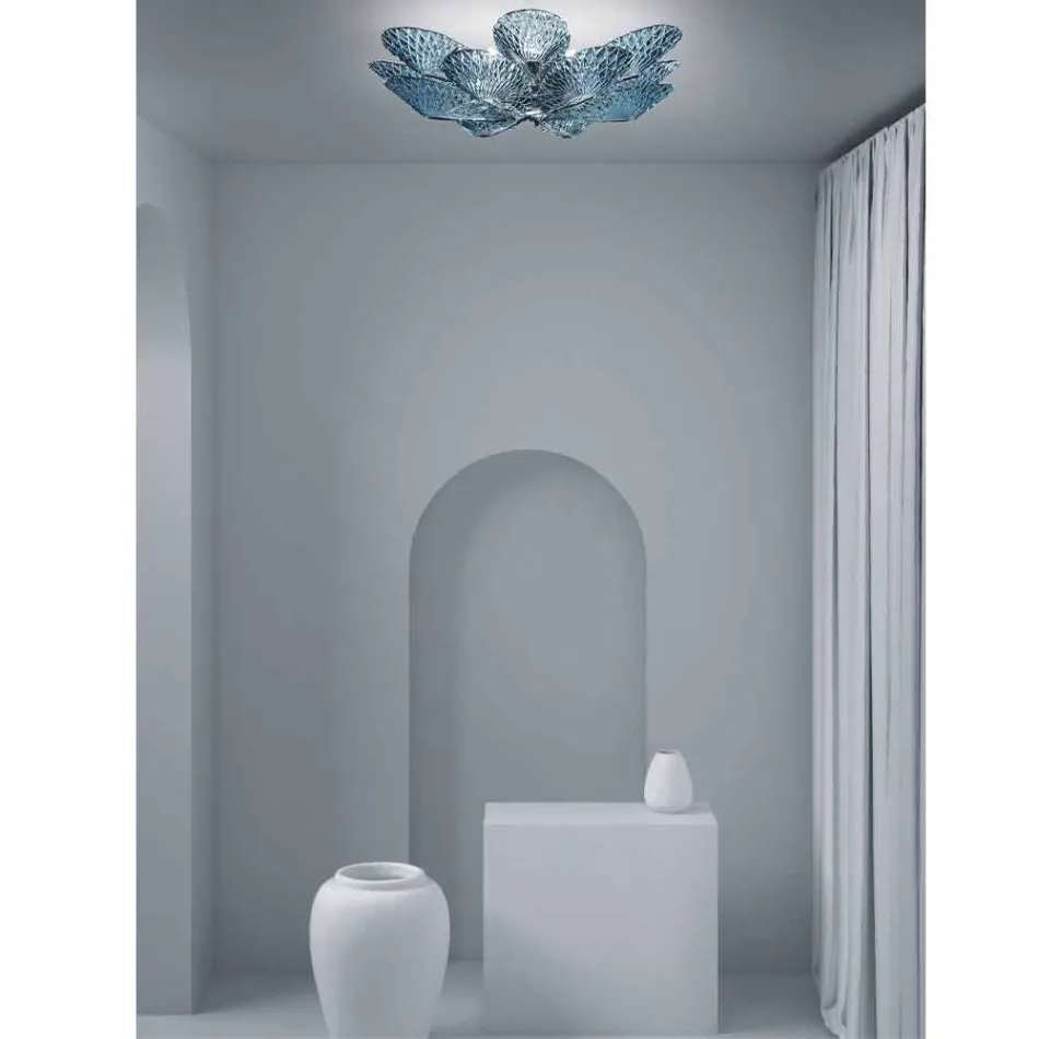 Moderne venezianische Deckenlampe aus Glas, handgefertigt in Italien - Minos Viadurini