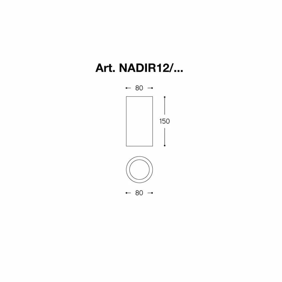 Runde Decken Zement oder Gips Nadir 12 Aldo Bernardi Viadurini