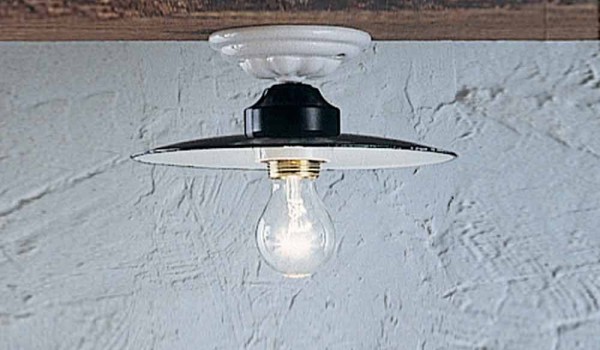 Runde Deckenlampe aus Keramik im rustikalen Stil Ferroluce Potenza