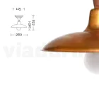 Vintage-Deckenleuchte für den Außenbereich aus Aluminium und Messing, hergestellt in Italien – Adela Viadurini