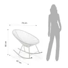 Schaukelsessel für den Innen- und Außenbereich aus Metall – Elio Viadurini