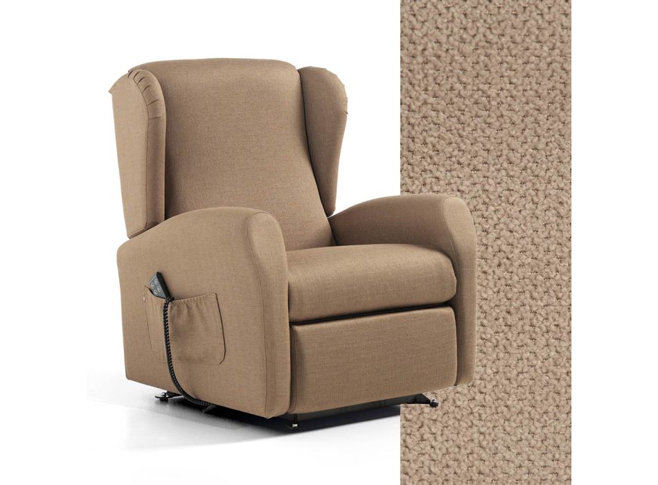 Lift-Sessel mit extra großem Sitz aus Made in Italy-Stoff – Margaret Viadurini