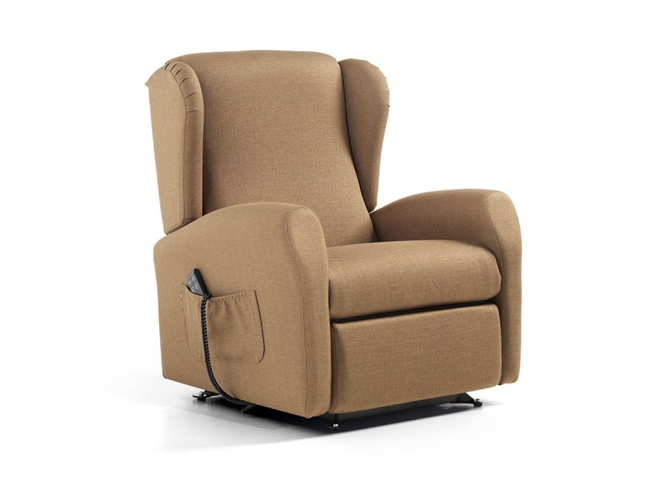 Lift-Sessel mit extra großem Sitz aus Made in Italy-Stoff – Margaret Viadurini