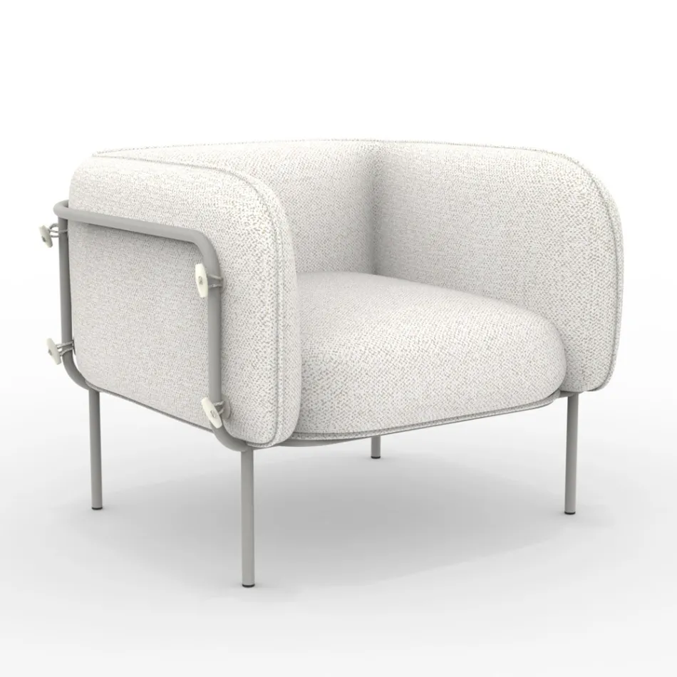 Niedriger Outdoor-Sessel mit gepolstertem Sitz Made in Italy - Planter Viadurini