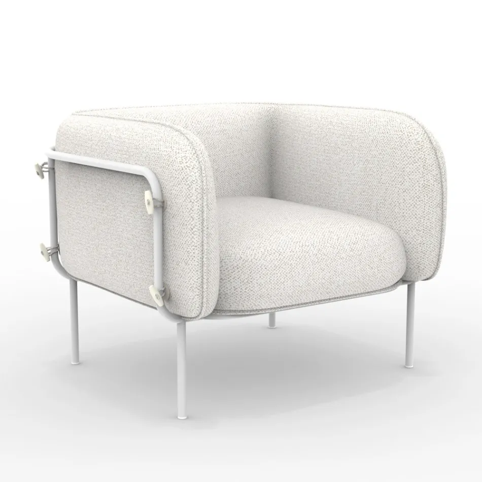 Niedriger Outdoor-Sessel mit gepolstertem Sitz Made in Italy - Planter Viadurini