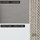 Niedriger Gartensessel mit Kissen inklusive Made in Italy - Prato Viadurini