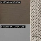 Niedriger Gartensessel mit Kissen inklusive Made in Italy - Prato Viadurini